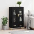 vidaXL Highboard Čierny dub 70 x 31 x 115 cm Kompozitné drevo
