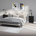 vidaXL Nočné stolíky 2 ks čierne 40x35x70 cm spracované drevo