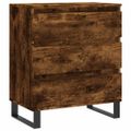 vidaXL Komoda dymový dub 60x35x70 cm spracované drevo