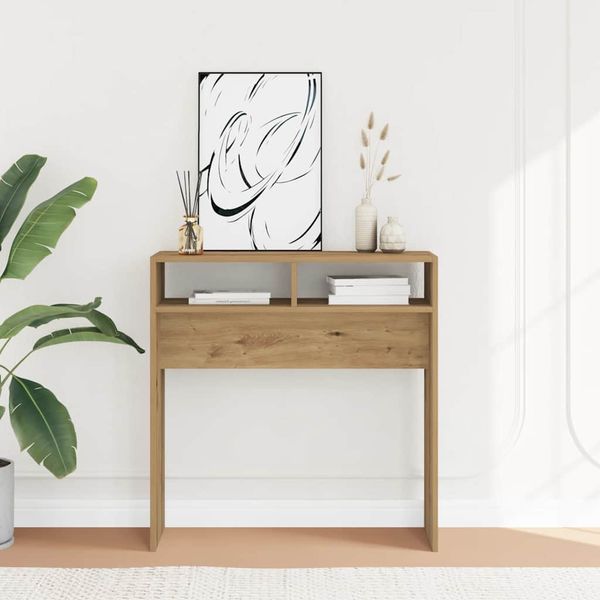 vidaXL Konzolový stolík Artisan Dub 78x30x80 cm Konštruktérske drevo