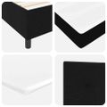 vidaXL LED box s pružinami s čelnou doskou Čierna 80 x 200 cm látka