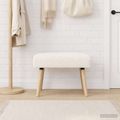 vidaXL lavička Jednofarebný Krémová 60 x 40 x 45 cm Bouclé