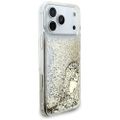 Puzdro Guess Liq. Glitter 4 Charms pre iPhone 17 Pro zlatá