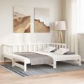 vidaXL Vysúvacia denná posteľ biela 80x200 cm masívna borovica