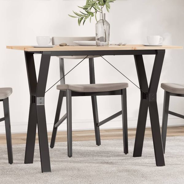 vidaXL Jedálenský stolík v tvare Y 100x50x75 cm borovica a oceľ