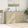 vidaXL Komody 2 ks dub sonoma 60x31x70 cm kompozitné drevo