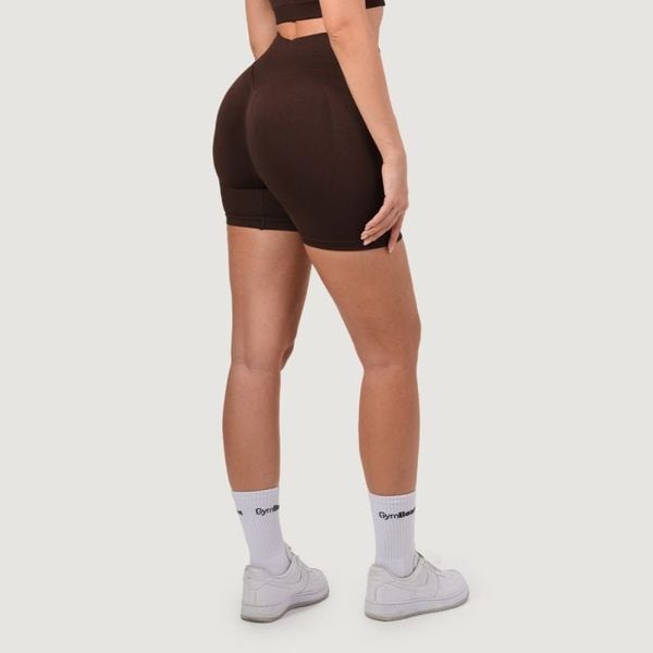 Dámske bezšvové šortky NEO Mocha - GymBeam, veľkosť M, 90% Nylon,10% Elastane