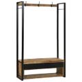 vidaXL Vešiak na oblečenie Hnedá 110 x 40 x 179 cm Mangový masív