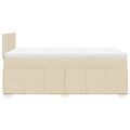vidaXL Boxspring posteľ s matracom krémová 120x190 cm látka