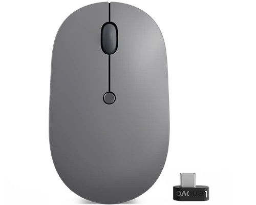 Lenovo Go/Ergonomická/Blue Track/2 400 DPI/Bezdrôtová USB/Čierna-šedá