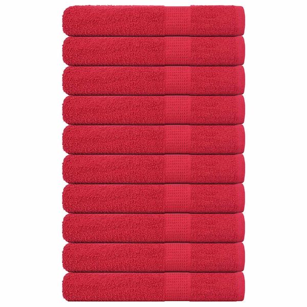 vidaXL Saunové osušky FROGN 10 ks červené 80x200 cm 360 g/m²