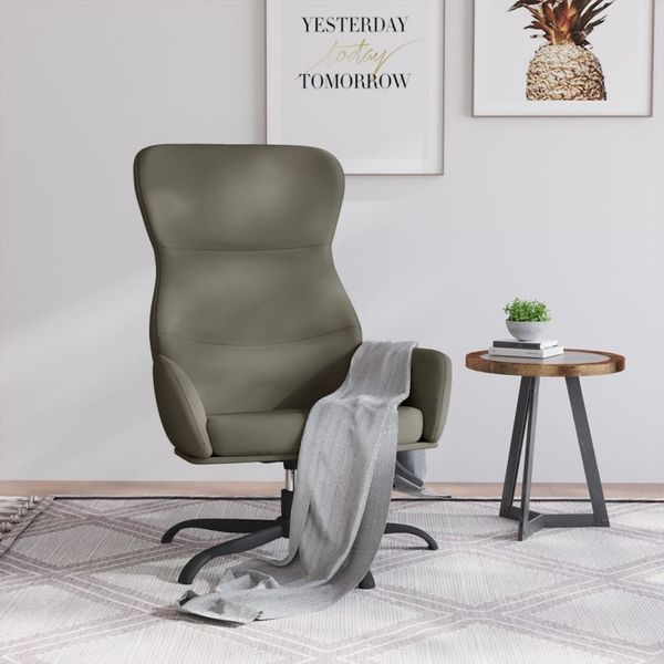 vidaXL Relaxačné stolička sivá umelá koža