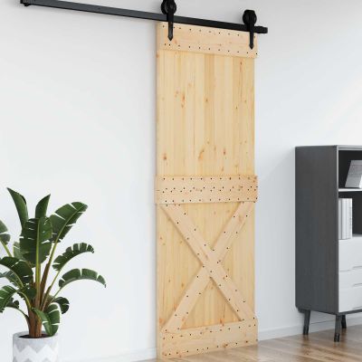 vidaXL Dvere NARVIK Prírodná 85 x 210 cm Masívne borovicové drevo