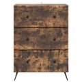 vidaXL Zásuvkový kabinet 66 x 34,5 x 90 cm Kompozitné drevo Dymový dub