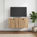 vidaXL Nástenná TV skrinka 59,5 x 31 x 30 cm Dub artisan