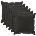 vidaXL Poťah na podložku 6 ks HOUTEN Čierna 45 x 45 cm Polyester