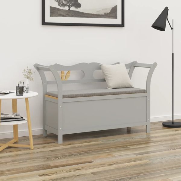 vidaXL Lavica sivá 107x45x75,5 cm masívna jedľa