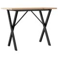 vidaXL Jedálenský stolík v tvare X 100x50x75,5 cm borovica a oceľ