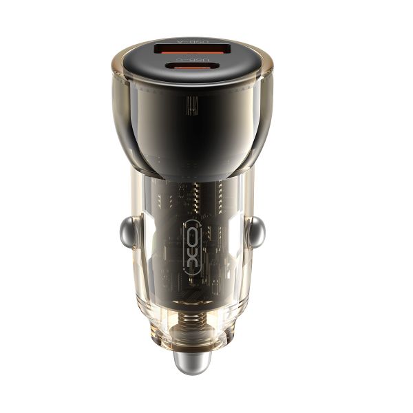XO nabíjačka do auta CC60 60W 1x USB 1x USB-C čierna