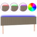 vidaXL Čelo postele s LED sivohnedé 180x5x78/88 cm látka