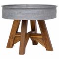 vidaXL Konferenčný stolík, zmes recyklovaného dreva 60x45cm strieborný