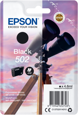 EPSON singlepack,Black 502,Ink,štandard
