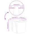vidaXL Kvetinové boxy pre euro palety 12 ks Svetlosivá 14 x 9 x 9,5 cm