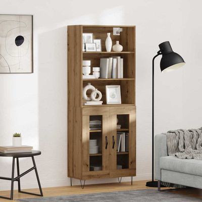 vidaXL Highboard 2 pcs Remeselný dub Kompozitné drevo