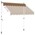 vidaXL Ručná skladacia markíza Béžová 150 cm