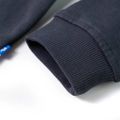 vidaXL Detská mikina kapucňa polovičný zips antracitová a koňaková 92