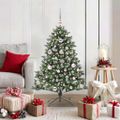 vidaXL Umelý vianočný stromček Zelená 120 cm PVC, plast a oceľ