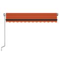vidaXL Automatická zaťahovacia markíza 300x250 cm oranžová a hnedá