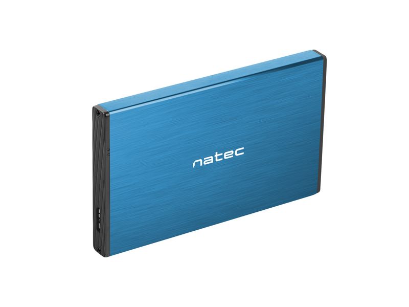 Externý box pre HDD 2,5'' USB 3.0 Natec Rhino Go, modrý, hliníkové telo