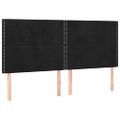 vidaXL Posteľný rám boxspring s matracom čierny 160x200 cm zamat