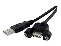 60 cm Panel Mount USB kábel A na A - F/M - USBPNLAFAM2