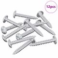 vidaXL Drevo skrutky 12 ks Strieborná M4 x 25 mm Oceľ