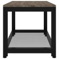 vidaXL Konferenčný stolík sivý a čierny 90x45x45 cm MDF a železo