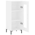 vidaXL Komoda biela 34,5x34x90 cm spracované drevo