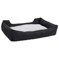vidaXL Pelech pre psa čierny a biely 85,5x70x23 cm ľanový vzhľad flís