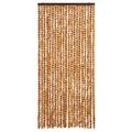 vidaXL Záves proti hmyzu, okrový a biely 90x220 cm, ženilka