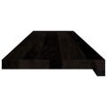 vidaXL Schodiskové stupne 12 ks hnedočierná 100x25x2 cm dubový masív