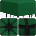 vidaXL Altánok 3 x 3 m Zelená Polyester a oceľ 190 gsm