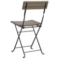 vidaXL Skladacie stoličky 2 ks, sivý polyratan a oceľ