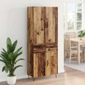 vidaXL Highboard 2 ks Staré drevo 69,5 x 34 x 180 cm Kompozitné drevo
