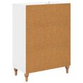 vidaXL Zásuvkový kabinet Biela s vysokým leskom 66 x 34,5 x 90 cm