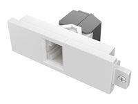 Modul - montovateľný na čelný panel - CAT 6a - RJ-45 - biela