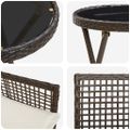 vidaXL Záhradný bistro set 3 ks Hnedá polyratan