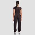 Dámske tričko Cropped Aura Tee Brown - GymBeam, veľkosť XL