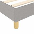 vidaXL Posteľný rám s boxspringom bledosivý 100x200 cm látka