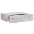 vidaXL Zásuvkové police nástenné 2 ks betónovo-sivé 40x23,5x10 cm MDF